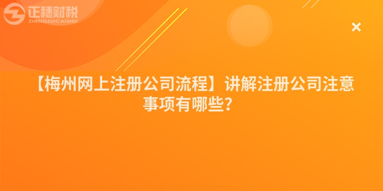 【梅州網(wǎng)上注冊(cè)公司流程】講解注冊(cè)公司注意事項(xiàng)有哪些？
