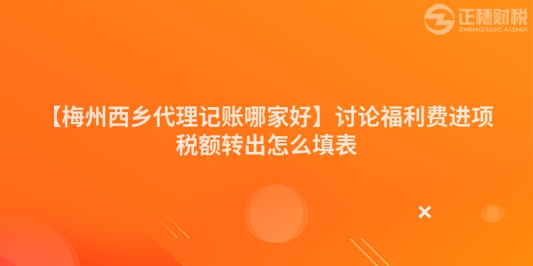 【梅州西鄉(xiāng)代理記賬哪家好】討論福利費(fèi)進(jìn)項(xiàng)稅額轉(zhuǎn)出怎么填表