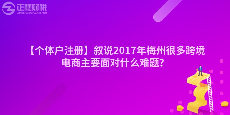 【個(gè)體戶注冊(cè)】敘說2017年梅州很多跨境電商主要面對(duì)什么難題？