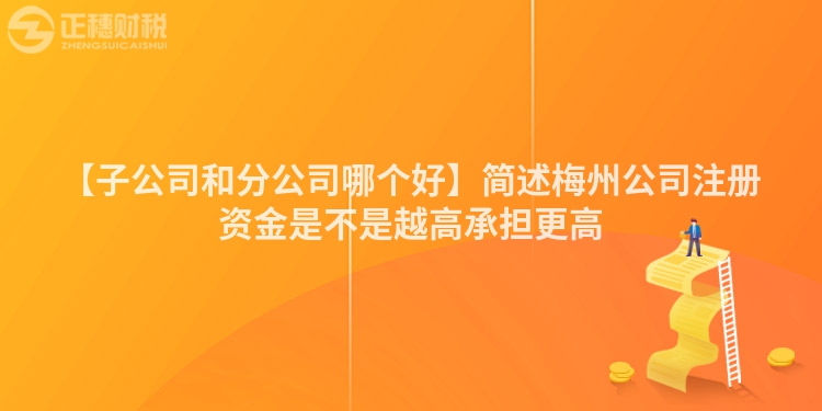 【子公司和分公司哪個好】簡述梅州公司注冊資金是不是越高承擔更高