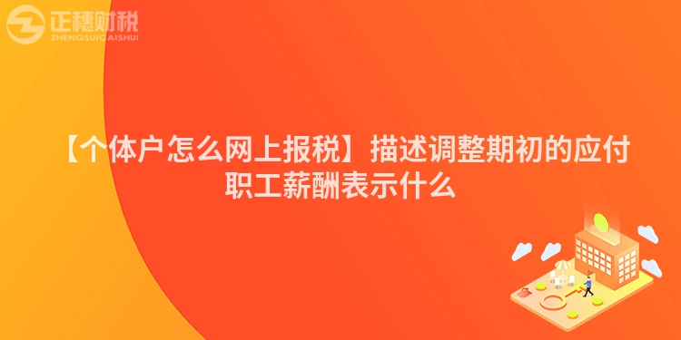 【個體戶怎么網上報稅】描述調整期初的應付職工薪酬表示什么
