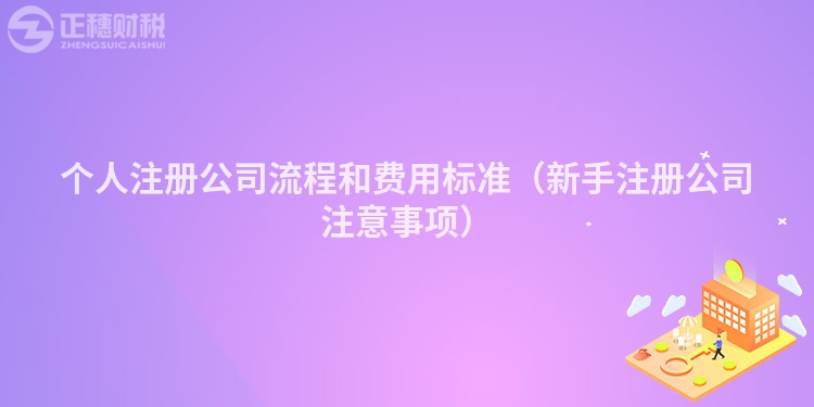 個人注冊公司流程和費用標準（新手注冊公司注意事項）