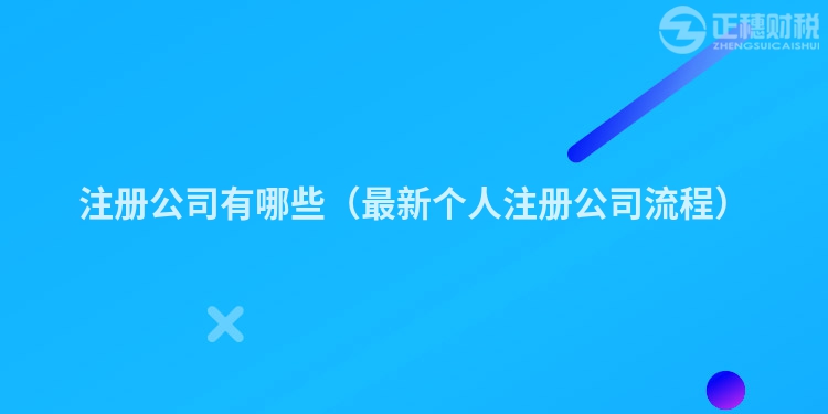 注冊(cè)公司有哪些（最新個(gè)人注冊(cè)公司流程）