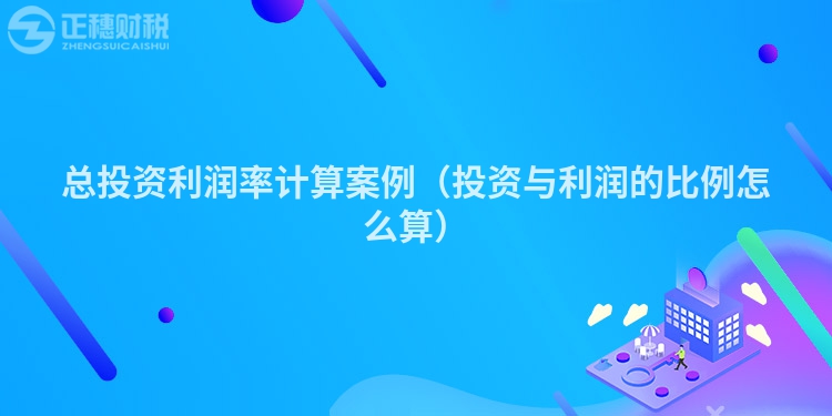 總投資利潤率計算案例（投資與利潤的比例怎么算）