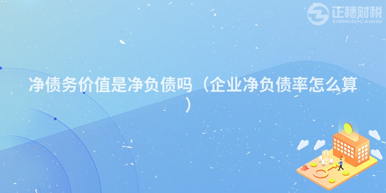凈債務價值是凈負債嗎（企業凈負債率怎么算）