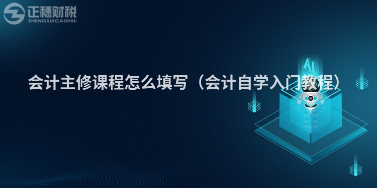 會計主修課程怎么填寫（會計自學入門教程）