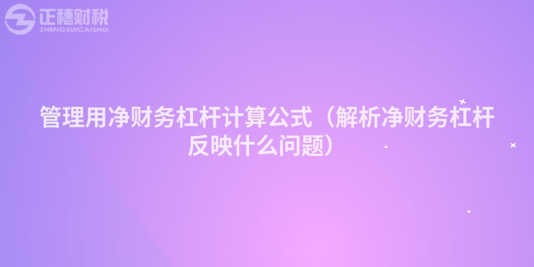 管理用凈財(cái)務(wù)杠桿計(jì)算公式（解析凈財(cái)務(wù)杠桿反映什么問題）