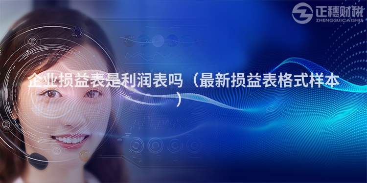 企業損益表是利潤表嗎（最新損益表格式樣本）