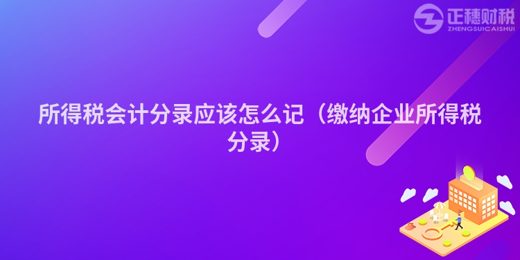 所得稅會計分錄應該怎么記（繳納企業所得稅分錄）