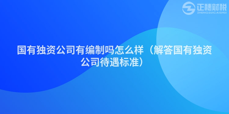 國有獨資公司有編制嗎怎么樣（解答國有獨資公司待遇標準）