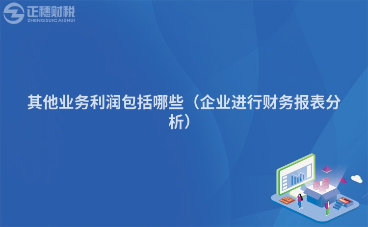 其他業務利潤包括哪些（企業進行財務報表分析）