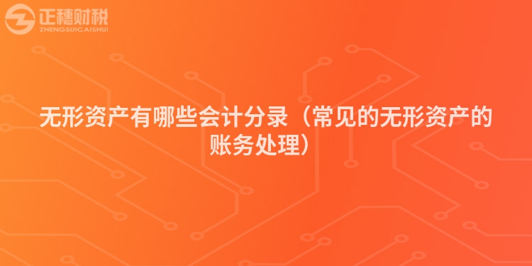 無形資產有哪些會計分錄（常見的無形資產的賬務處理）
