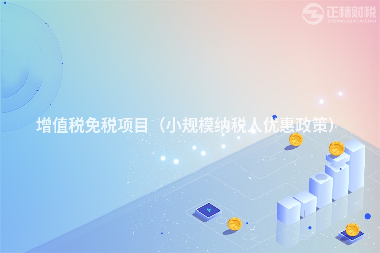 增值稅免稅項目（小規模納稅人優惠政策）