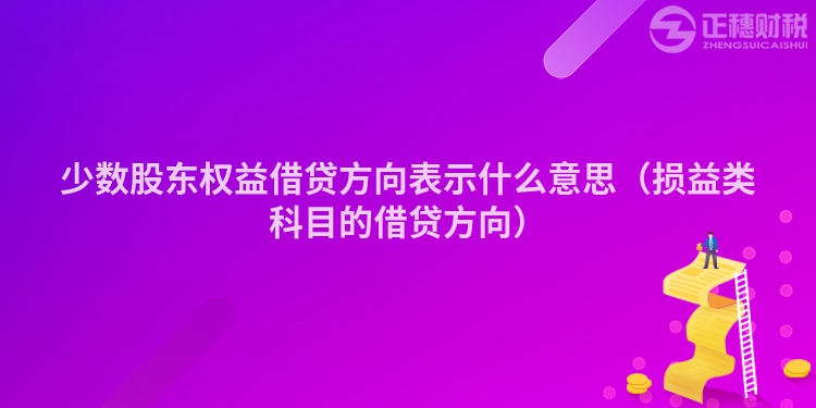 少數股東權益借貸方向表示什么意思（損益類科目的借貸方向）