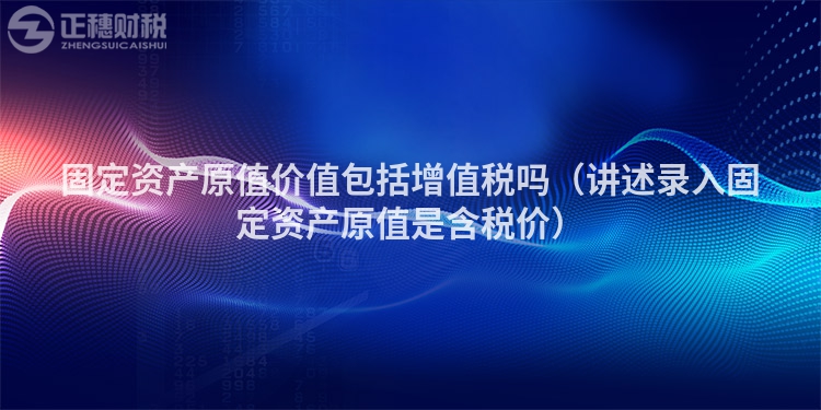 固定資產原值價值包括增值稅嗎（講述錄入固定資產原值是含稅價）