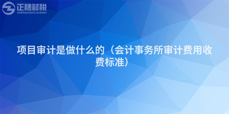 項目審計是做什么的（會計事務所審計費用收費標準）