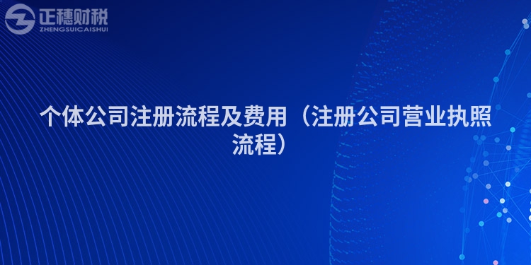 個體公司注冊流程及費用（注冊公司營業執照流程）