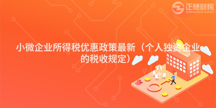 小微企業所得稅優惠政策最新（個人獨資企業的稅收規定）